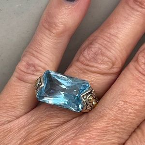 John Hardy Batu Sari Large Blue Topaz Ring
